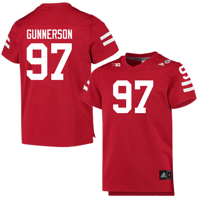 Men #97 Blaise Gunnerson Nebraska Cornhuskers College Football Jerseys Sale-Scarlet